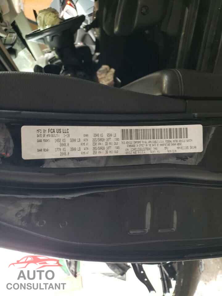 DODGE DURANGO 2018 - 1C4RDJDG8JC278041