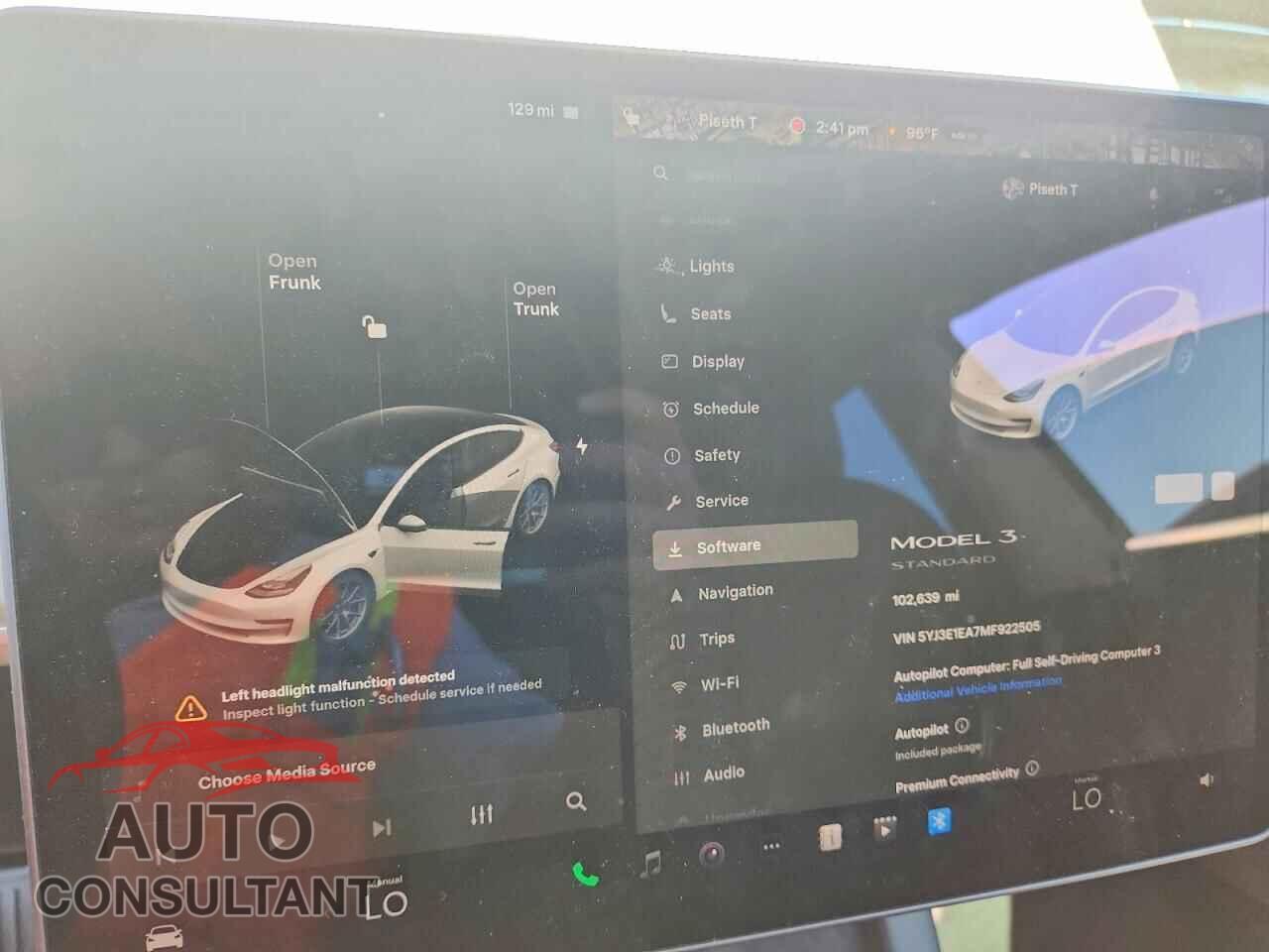 TESLA MODEL 3 2021 - 5YJ3E1EA7MF922505