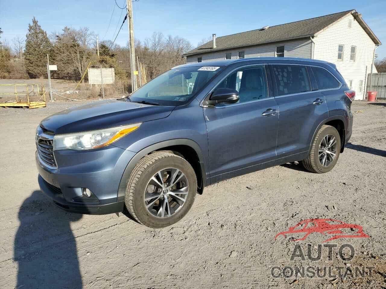 TOYOTA HIGHLANDER 2016 - 5TDJKRFH1GS268532