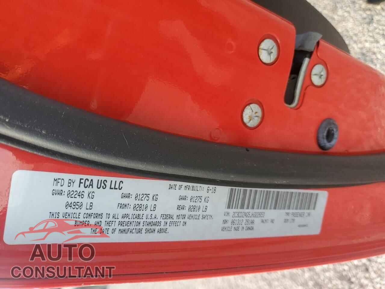 DODGE CHALLENGER 2018 - 2C3CDZAG5JH322653