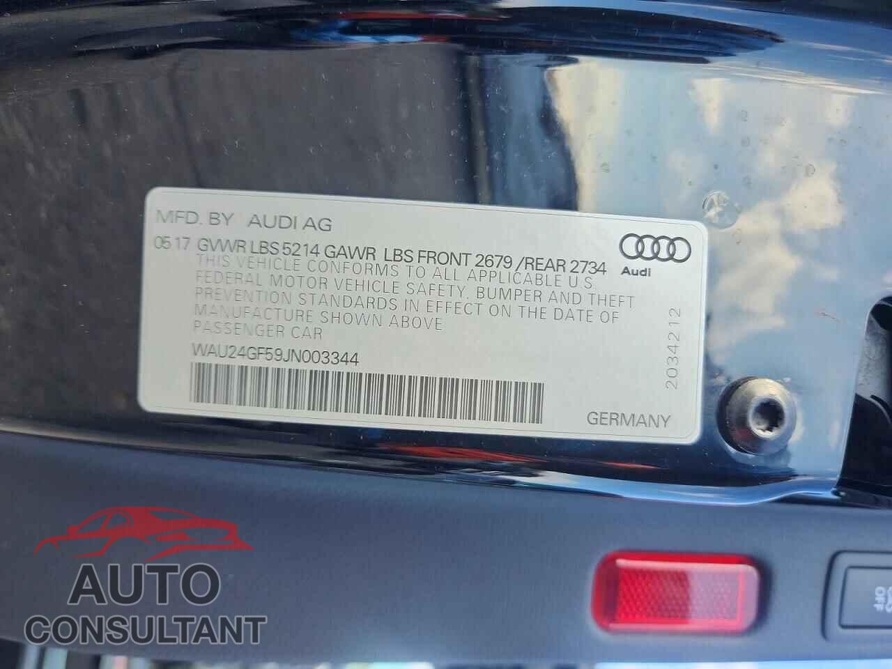 AUDI S5/RS5 2018 - WAU24GF59JN003344