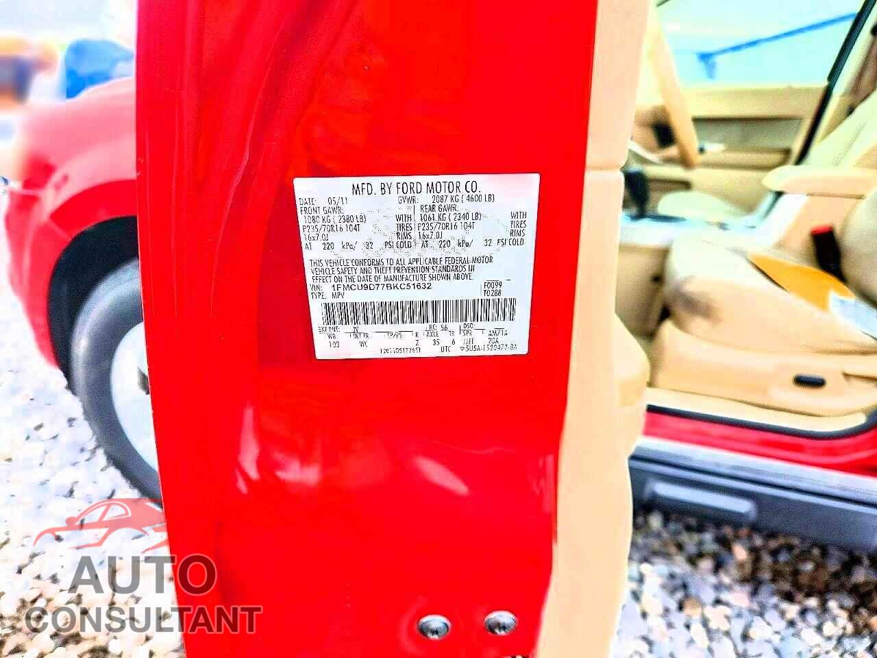 FORD ESCAPE 2011 - 1FMCU9D77BKC51632