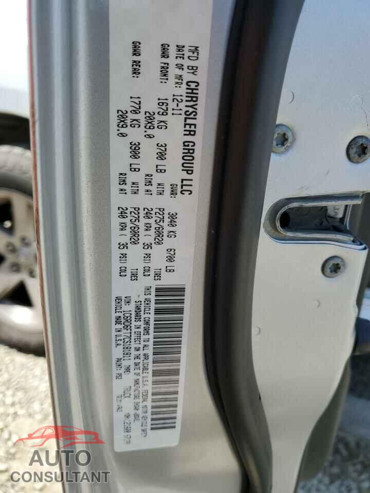 DODGE RAM 1500 2012 - 1C6RD6FT7CS181811