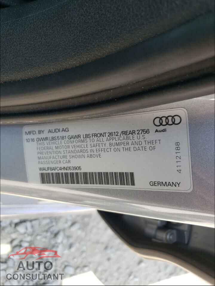 AUDI A6 2017 - WAUF8AFC4HN053905