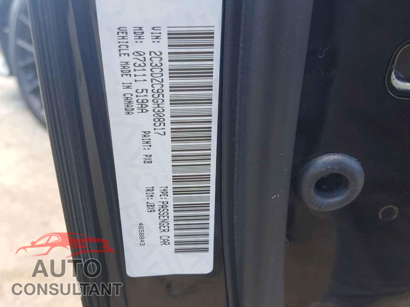 DODGE CHALLENGER 2016 - 2C3CDZC95GH308517