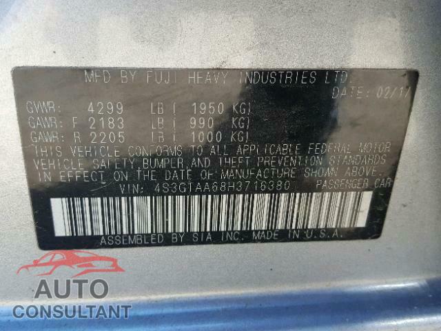 SUBARU IMPREZA 2017 - 4S3GTAA68H3716380
