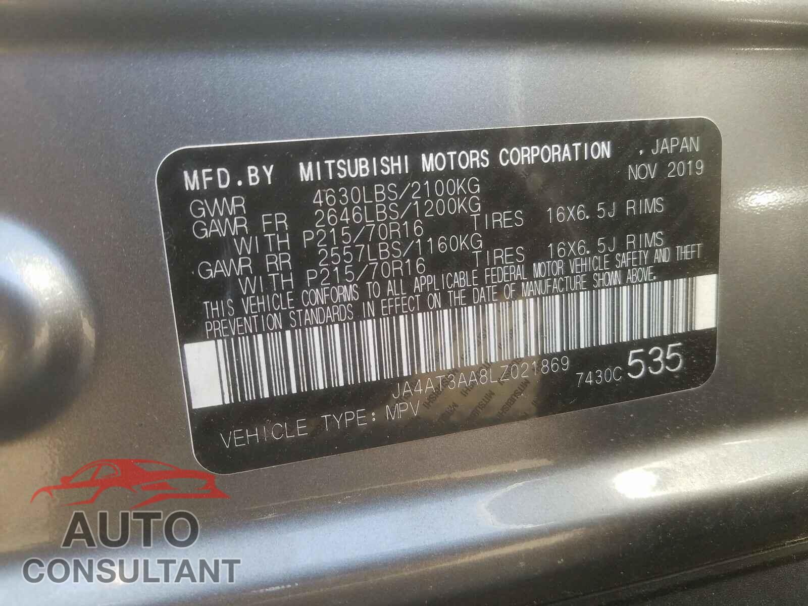 MITSUBISHI ECLIPSE 2020 - JA4AT3AA8LZ021869