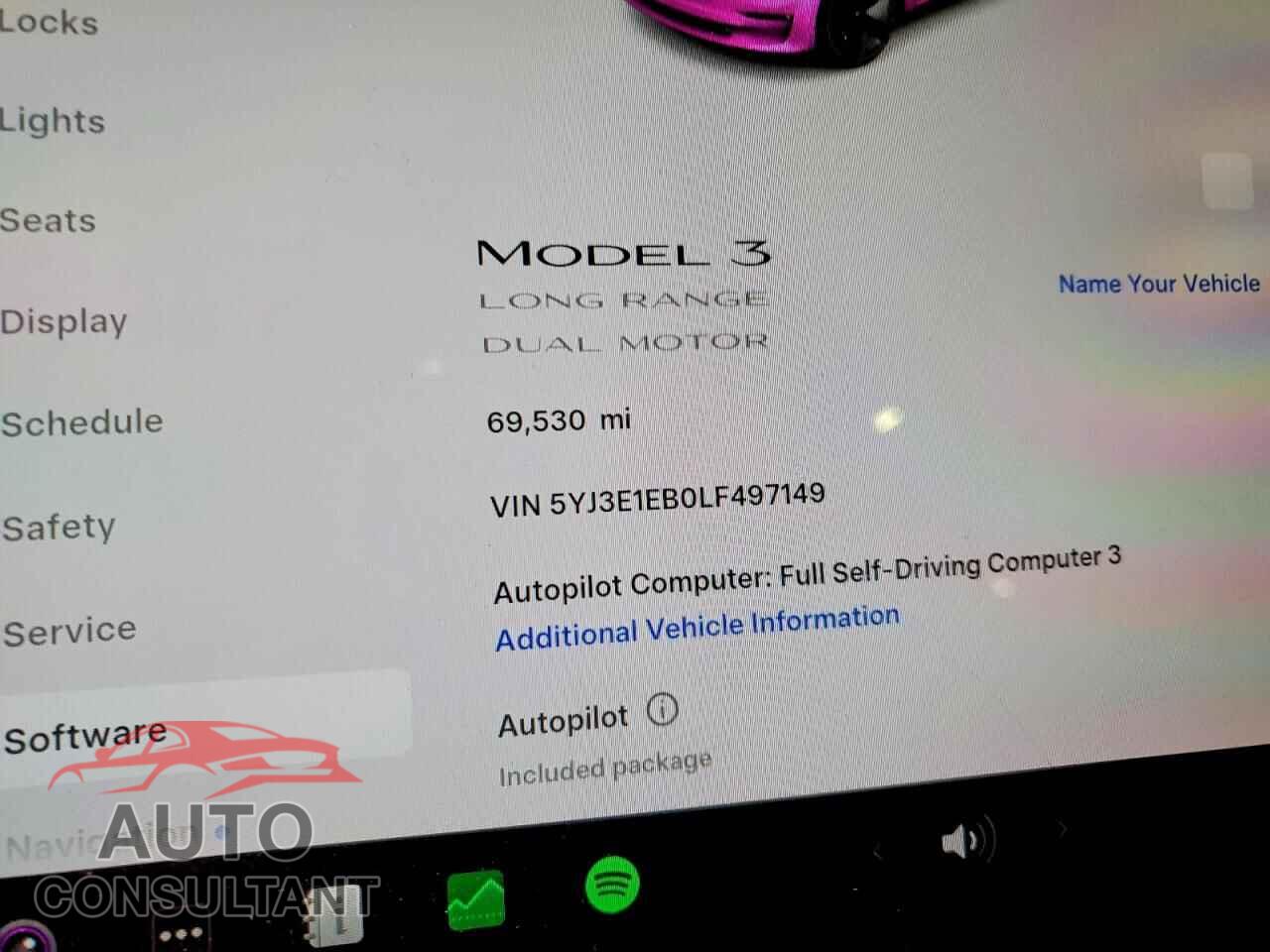 TESLA MODEL 3 2020 - 5YJ3E1EB0LF497149