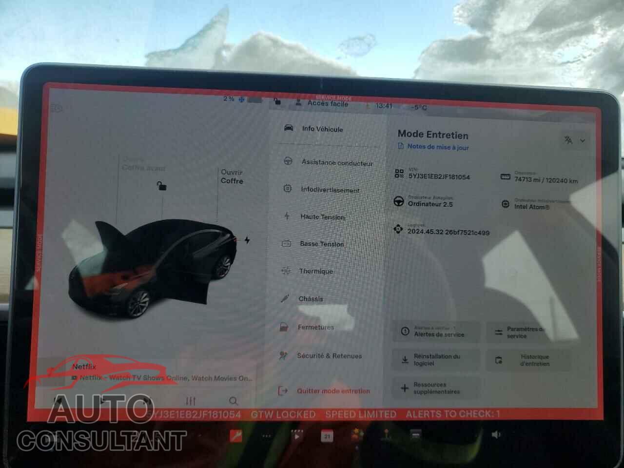 TESLA MODEL 3 2018 - 5YJ3E1EB2JF181054