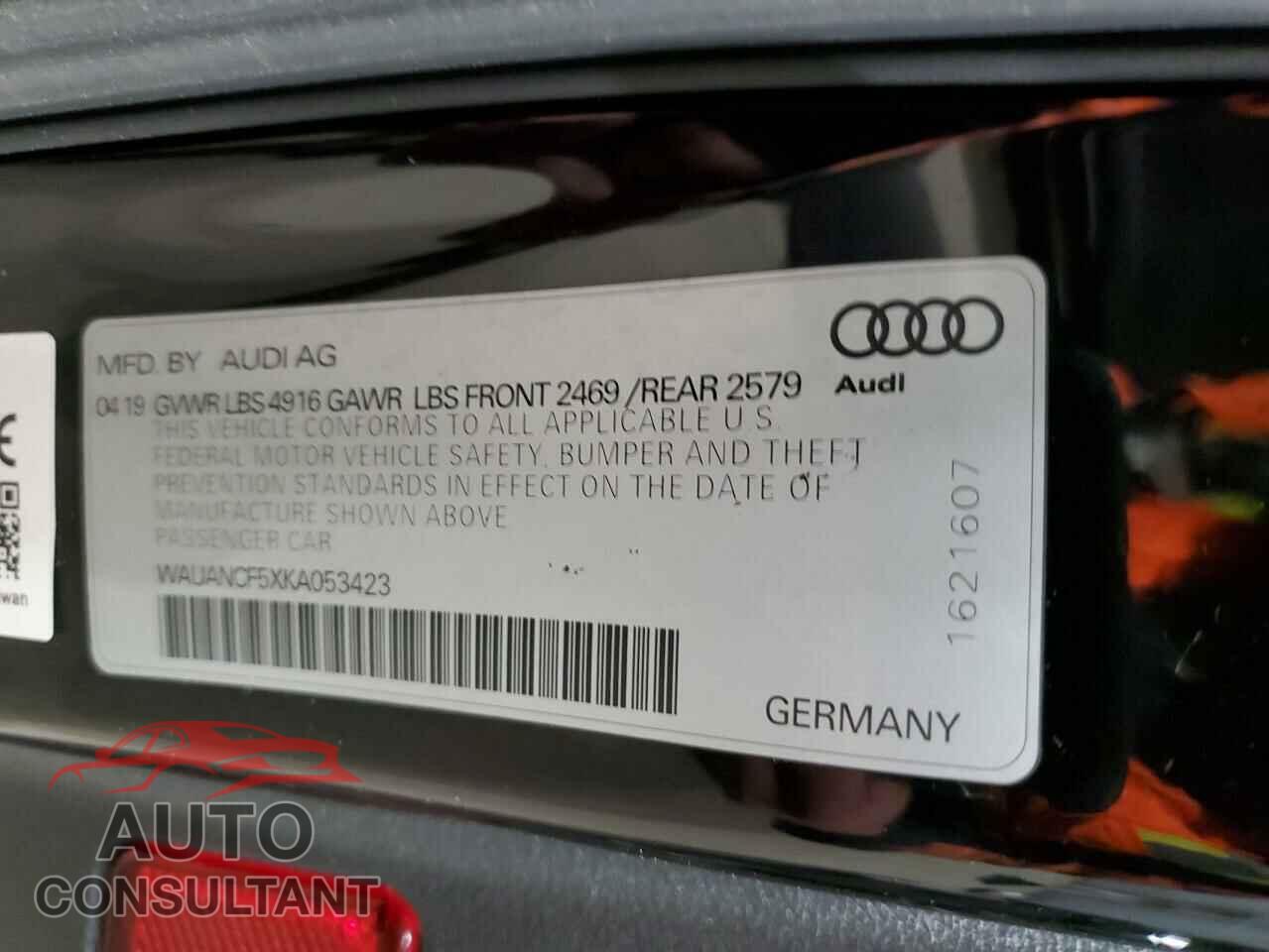 AUDI A5 2019 - WAUANCF5XKA053423