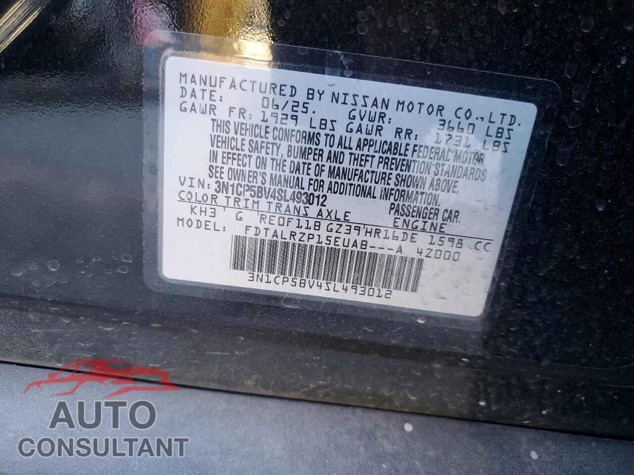 NISSAN ALL OTHER 2025 - 3N1CP5BV4SL493012