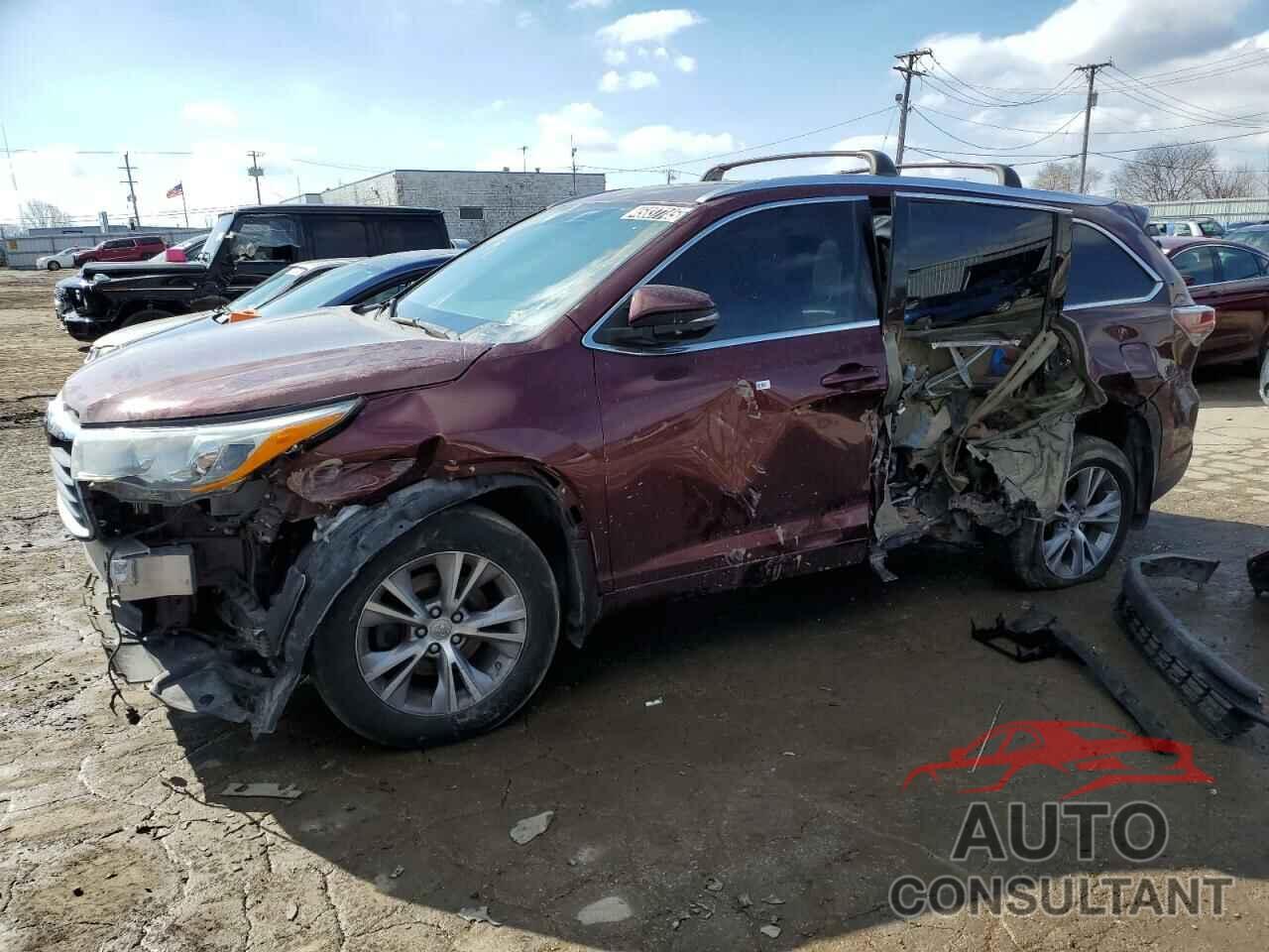 TOYOTA HIGHLANDER 2014 - 5TDJKRFH6ES054181
