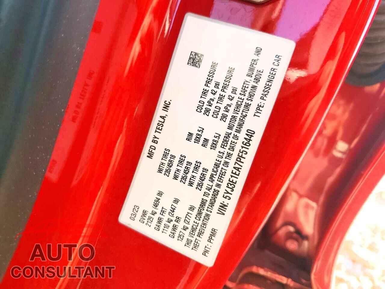 TESLA MODEL 3 2023 - 5YJ3E1EA7PF516440