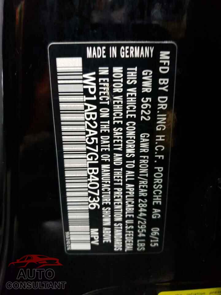 PORSCHE MACAN 2016 - WP1AB2A57GLB40736