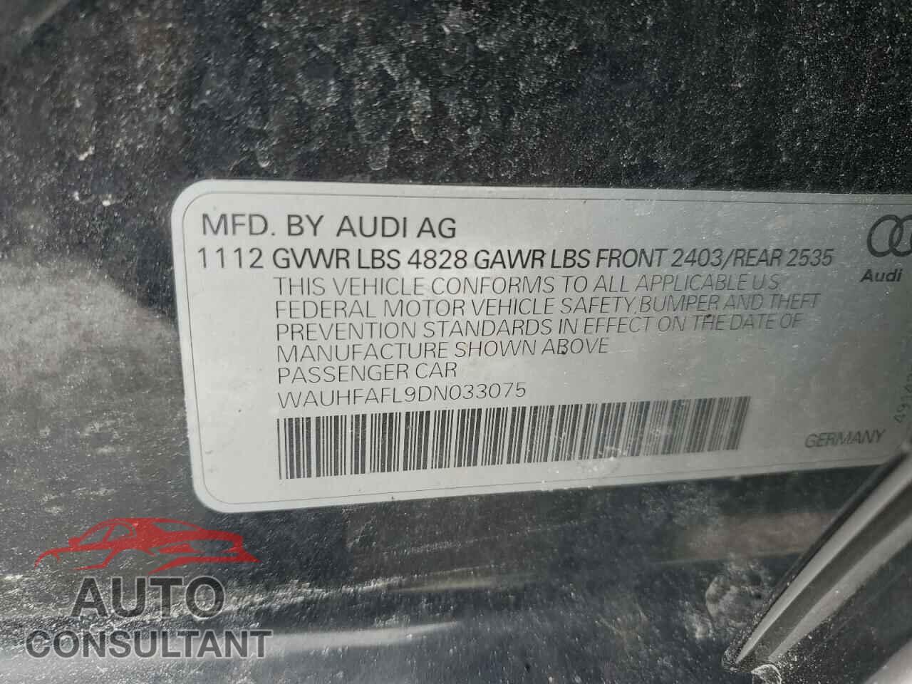 AUDI A4 2013 - WAUHFAFL9DN033075