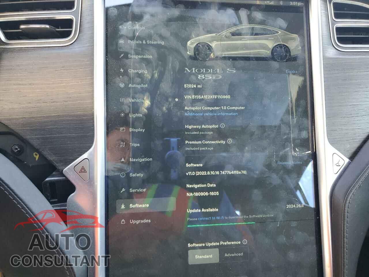 TESLA MODEL S 2015 - 5YJSA1E2XFF110960