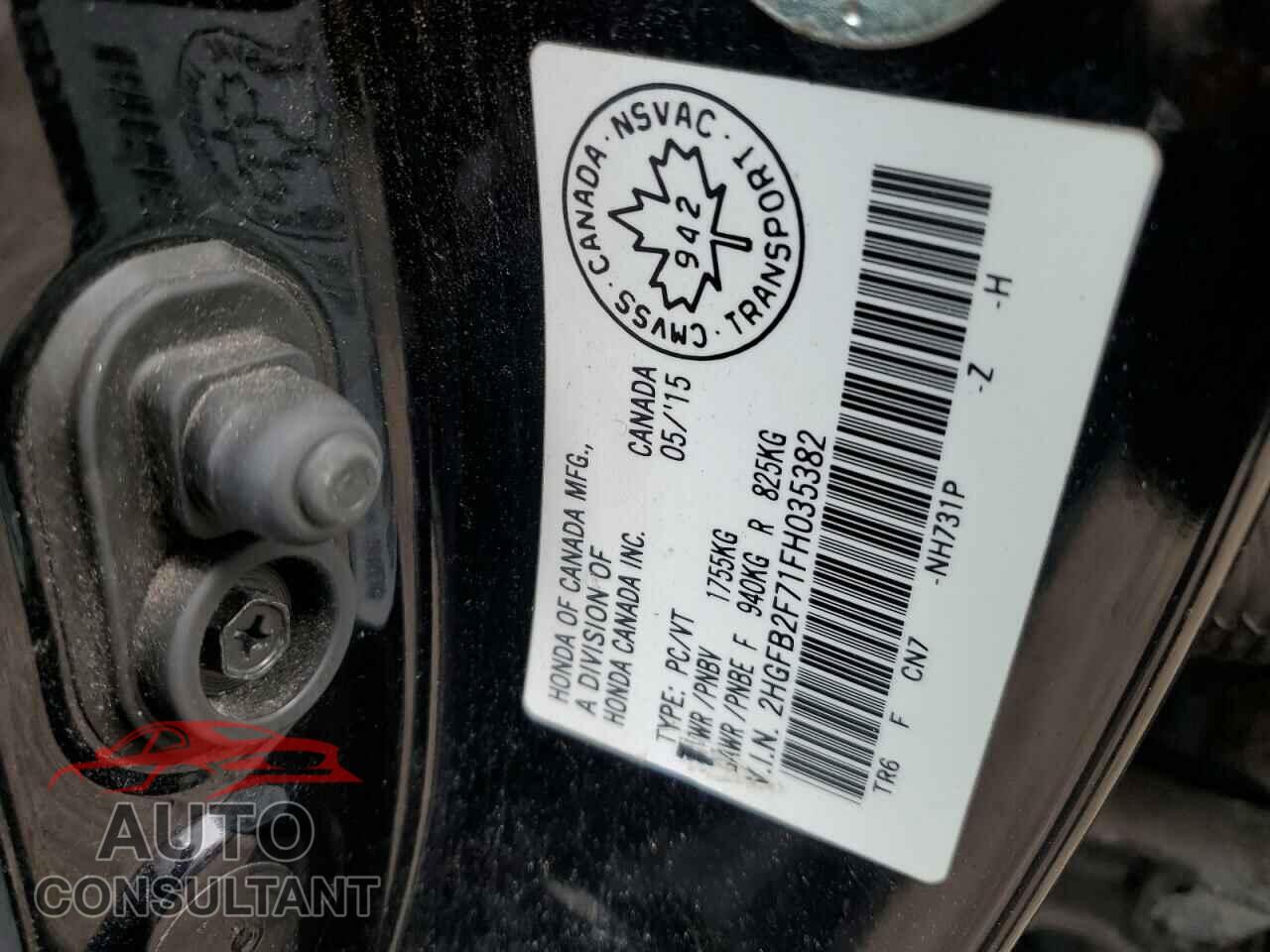 HONDA CIVIC 2015 - 2HGFB2F71FH035382