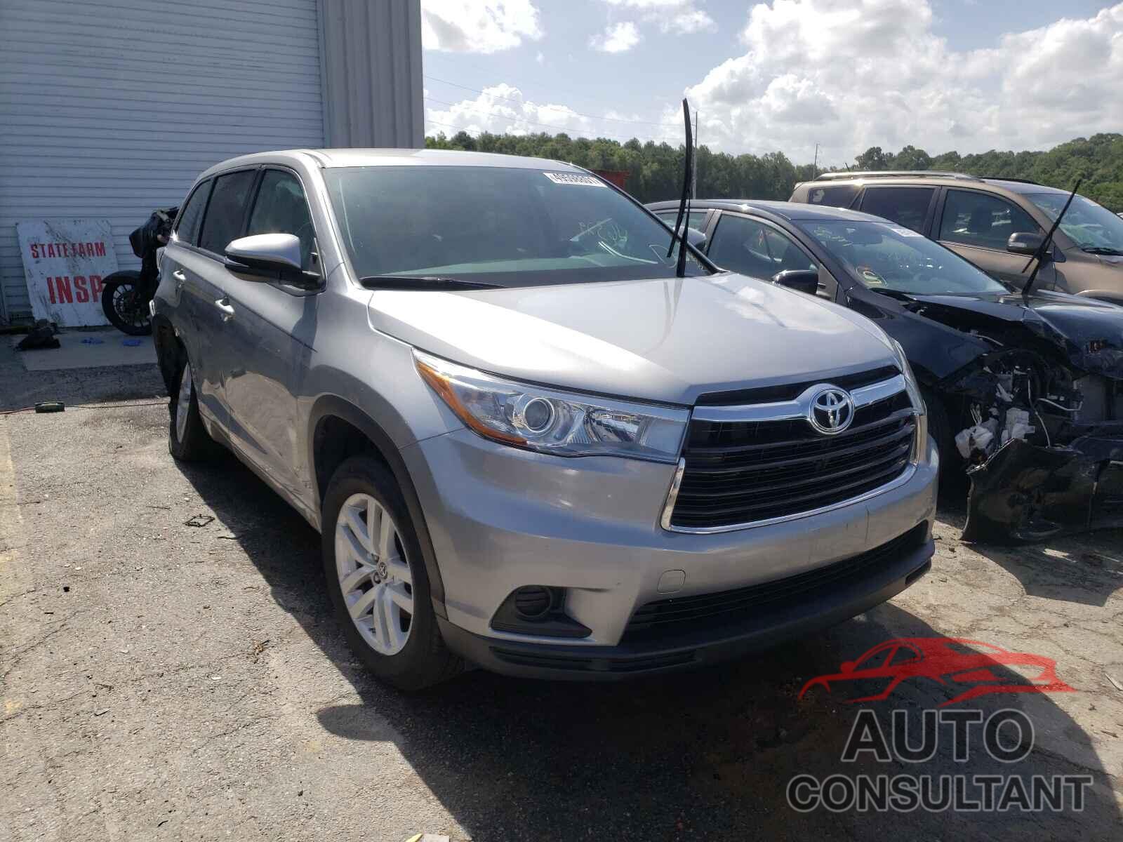 TOYOTA HIGHLANDER 2016 - 5TDZKRFH0GS139510