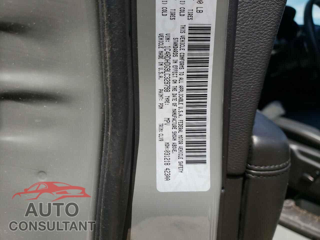 DODGE DURANGO 2020 - 1C4RDHDG9LC329798