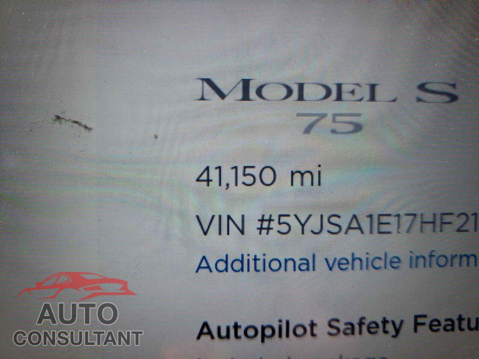 TESLA MODEL S 2017 - 5YJSA1E17HF213523