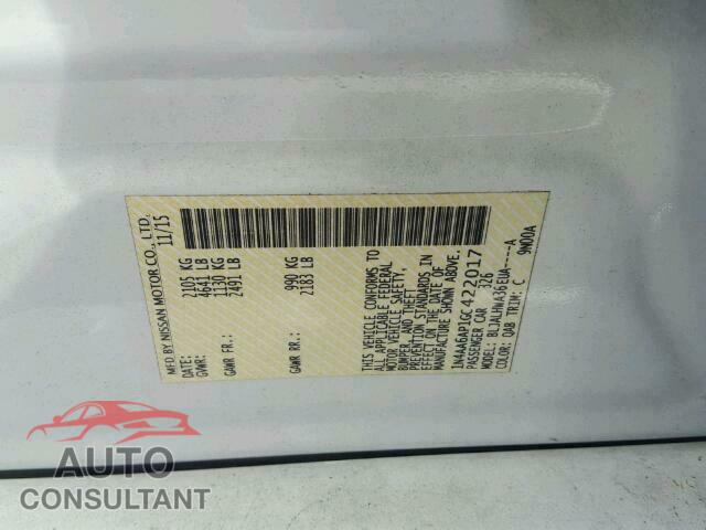 NISSAN MAXIMA 2016 - 1N4AA6AP1GC422017