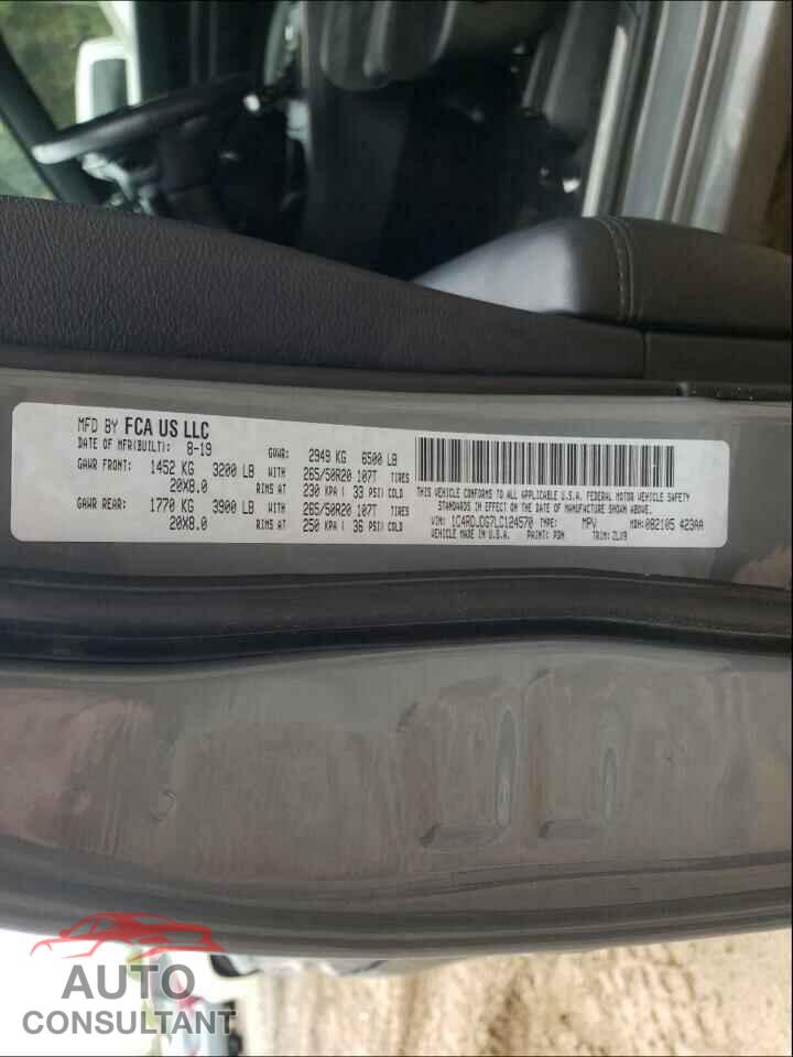 DODGE DURANGO 2020 - 1C4RDJDG7LC124570