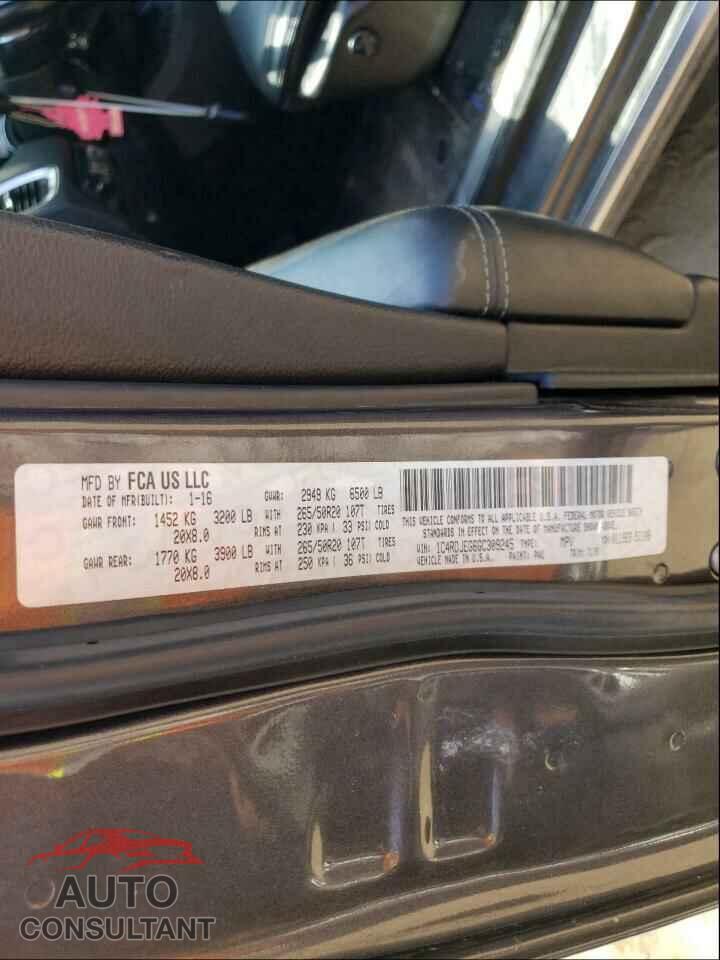 DODGE DURANGO 2016 - 1C4RDJEG6GC309245