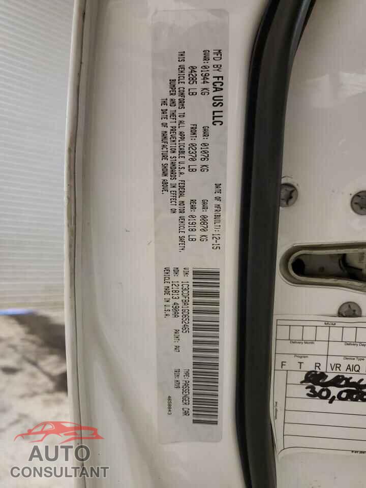 DODGE DART 2016 - 1C3CDFBA1GD652465