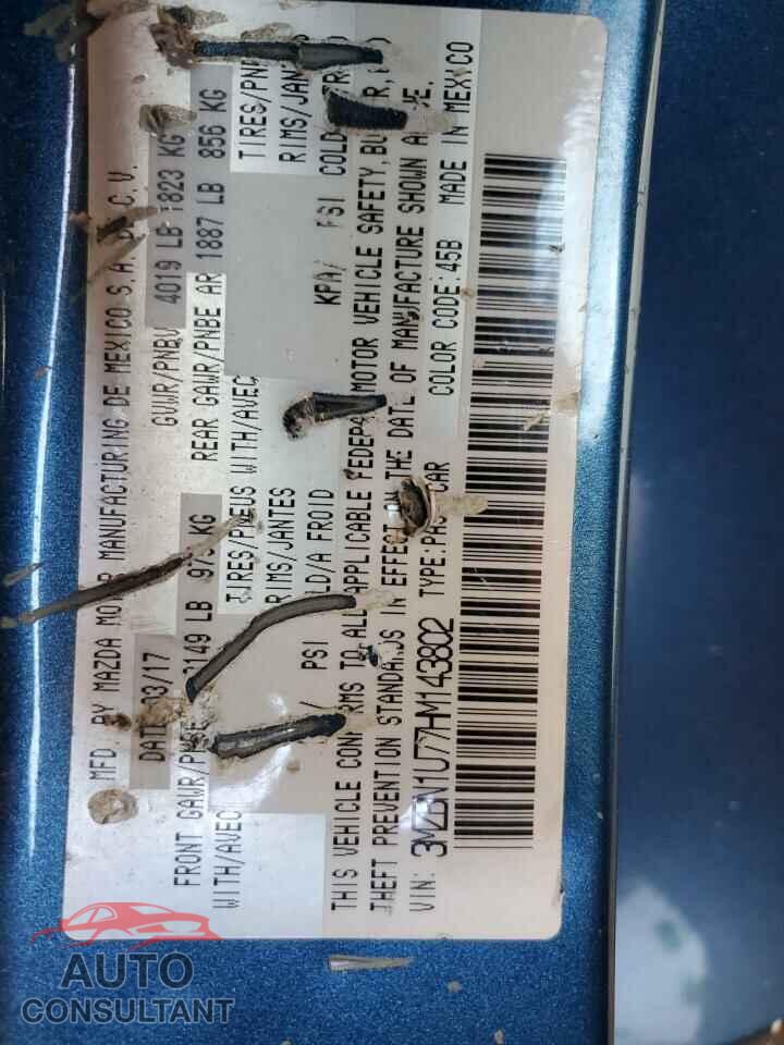 MAZDA 3 2017 - 3MZBN1U77HM143802