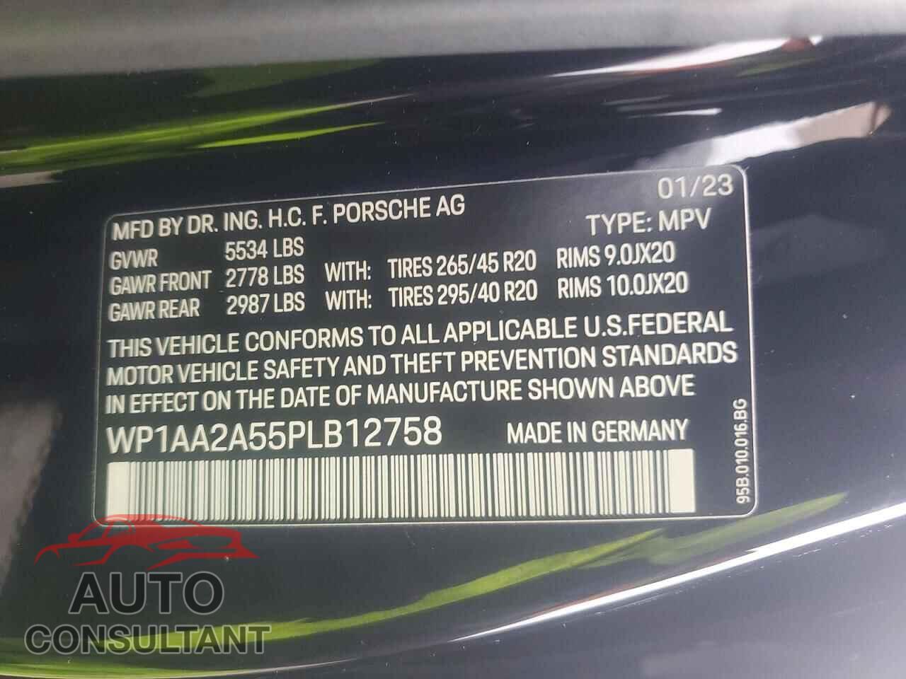 PORSCHE MACAN 2023 - WP1AA2A55PLB12758