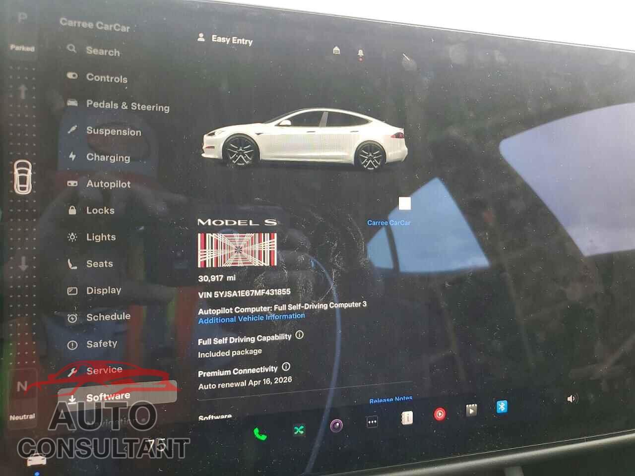 TESLA MODEL S 2021 - 5YJSA1E67MF431855