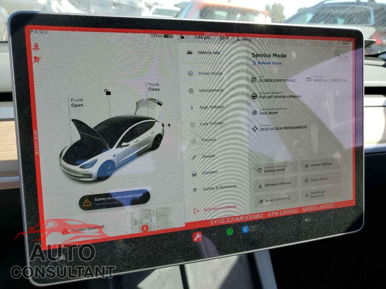 TESLA MODEL 3 2021 - 5YJ3E1EA3MF030462