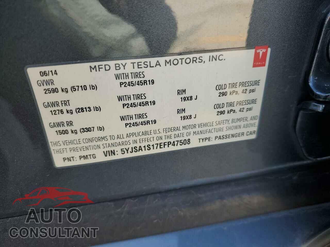 TESLA MODEL S 2014 - 5YJSA1S17EFP47508
