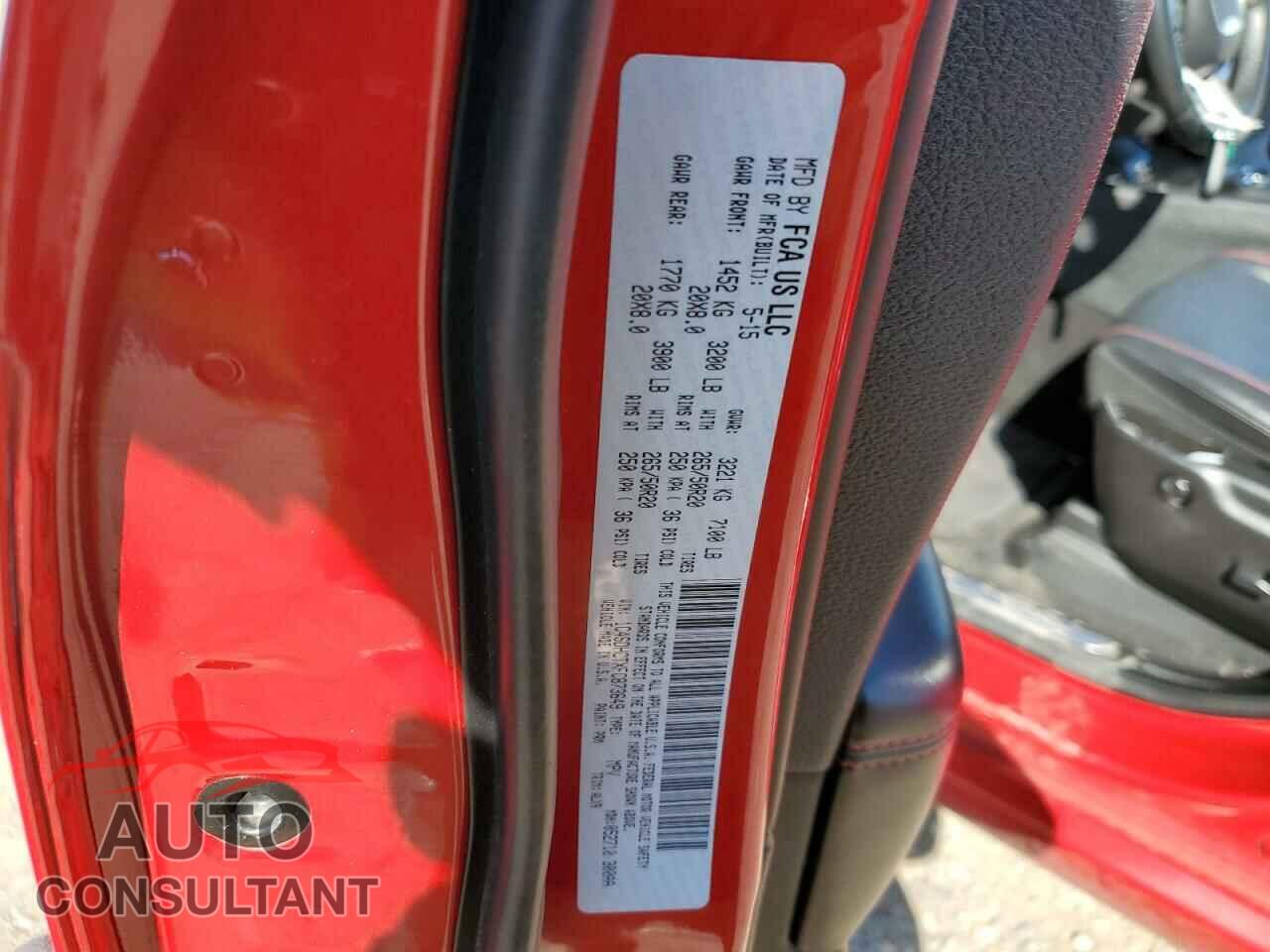 DODGE DURANGO 2015 - 1C4SDHCTXFC873649