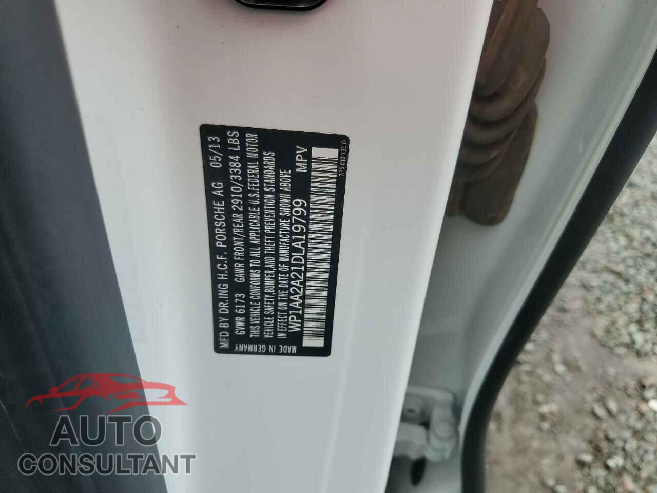 PORSCHE CAYENNE 2013 - WP1AA2A21DLA19799