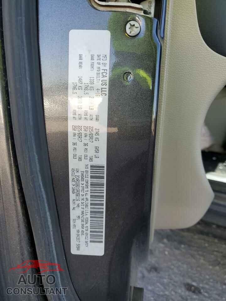 DODGE CARAVAN 2016 - 2C4RDGBG1GR356116