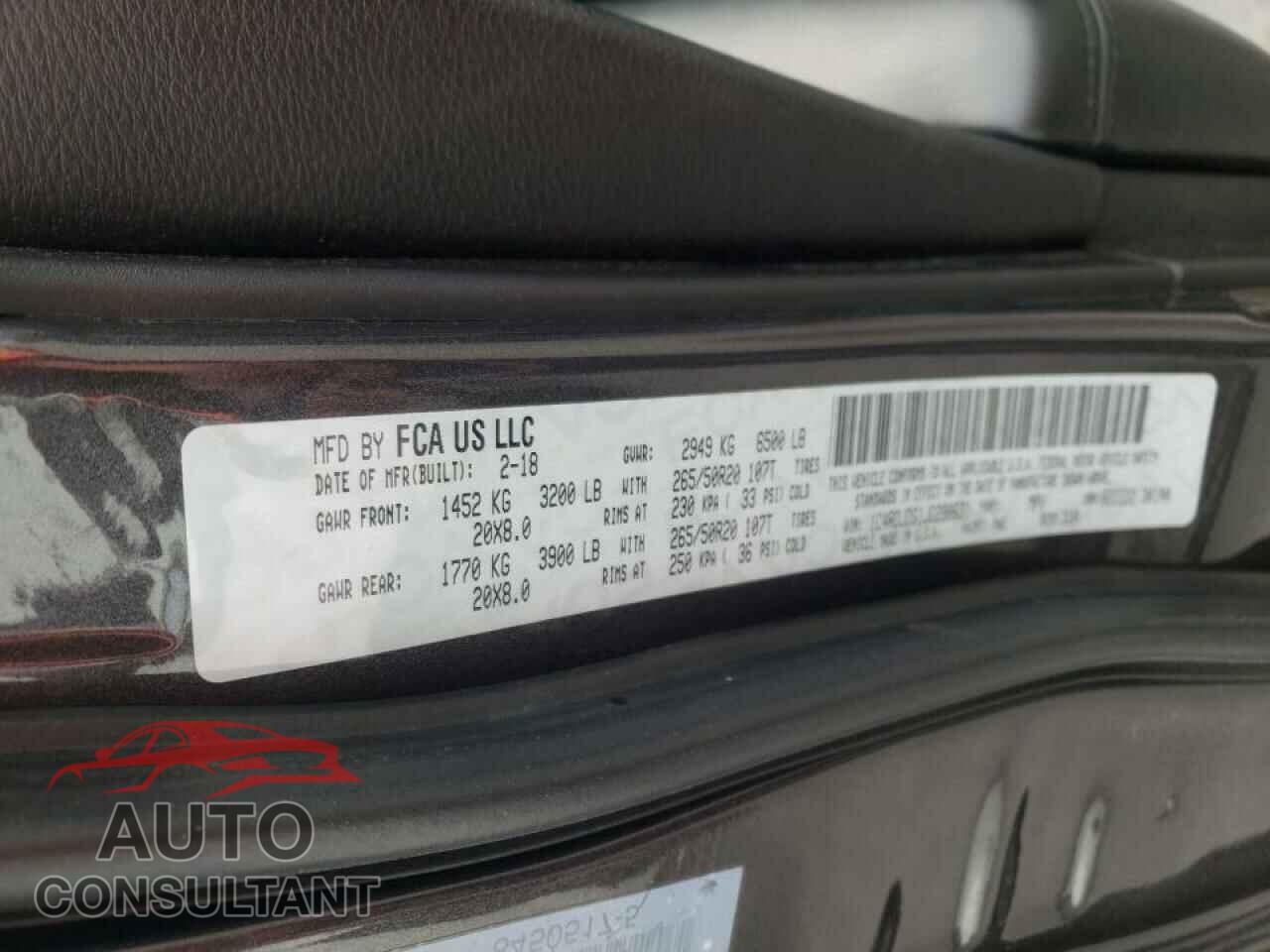 DODGE DURANGO 2018 - 1C4RDJDG1JC290631