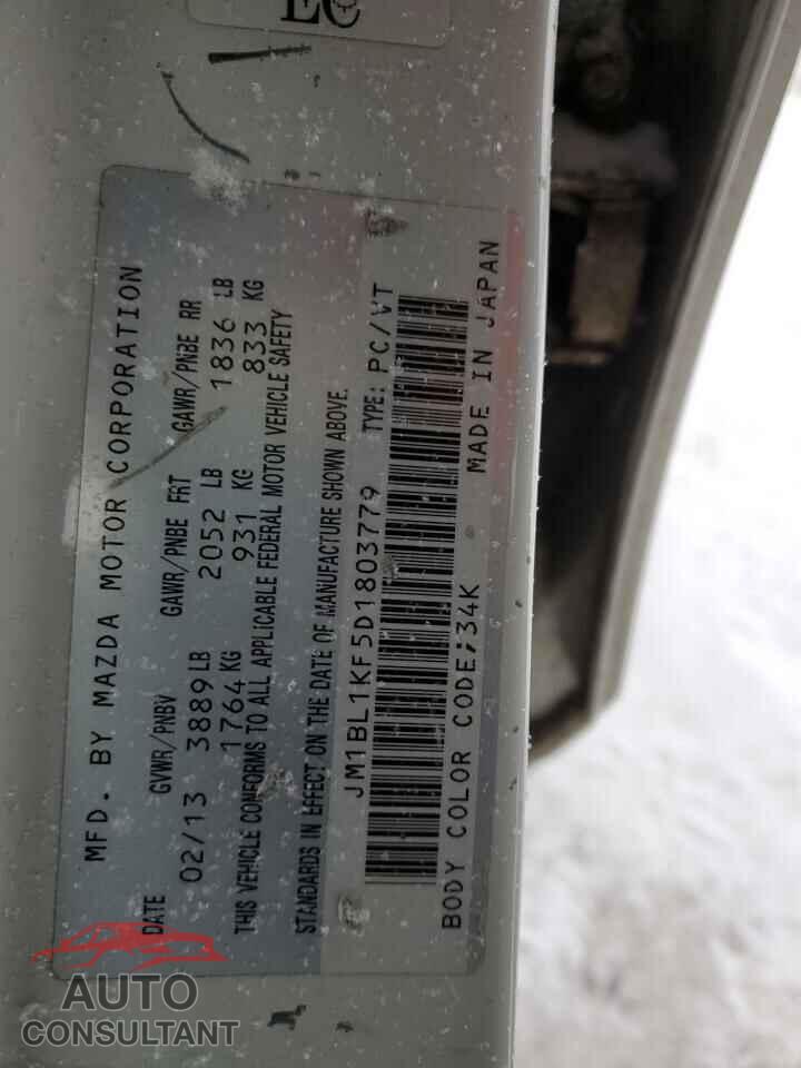 MAZDA 3 2013 - JM1BL1KF5D1803779