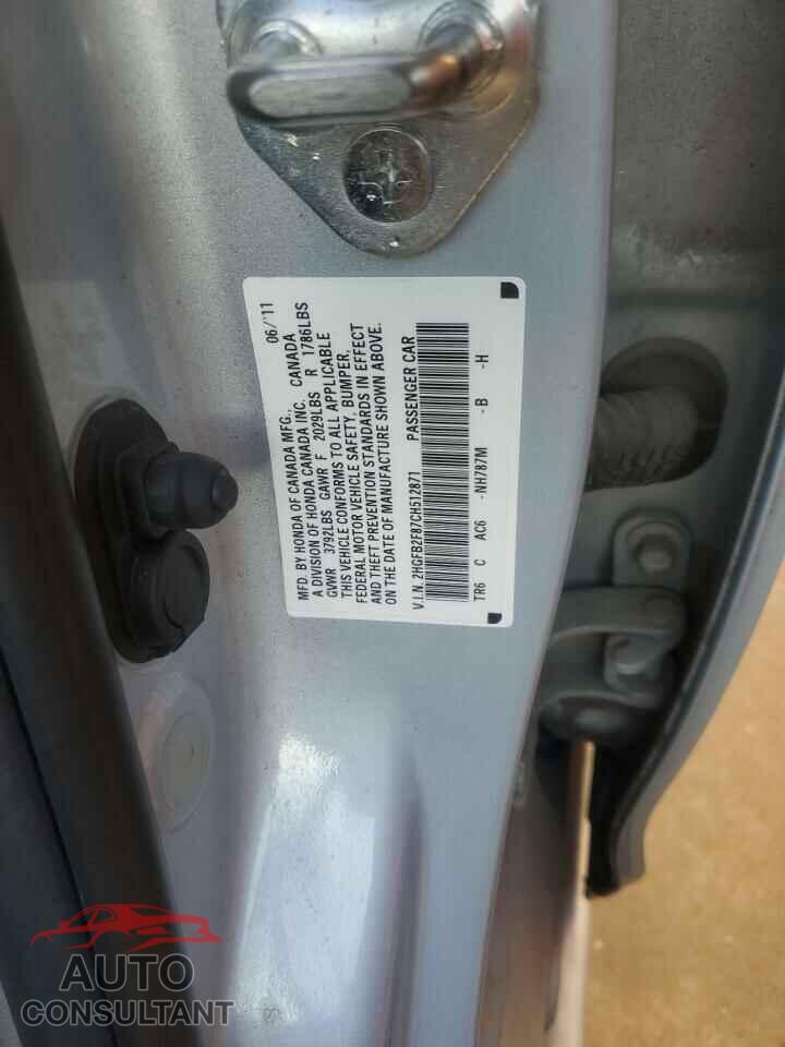 HONDA CIVIC 2012 - 2HGFB2F87CH512871