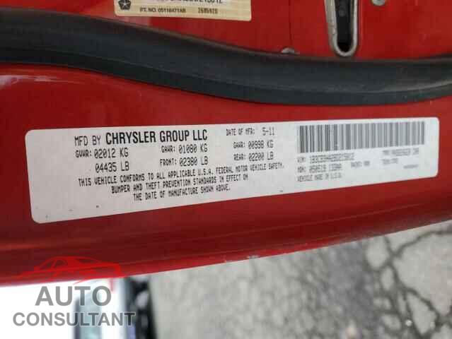 DODGE CALIBER 2011 - 1B3CB3HA2BD215012