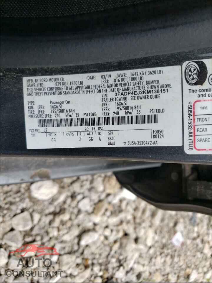 FORD FIESTA 2019 - 3FADP4EJ2KM138151