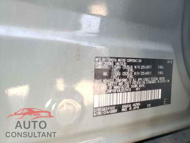 TOYOTA RAV4 2020 - JTMP1RFV4LD529418