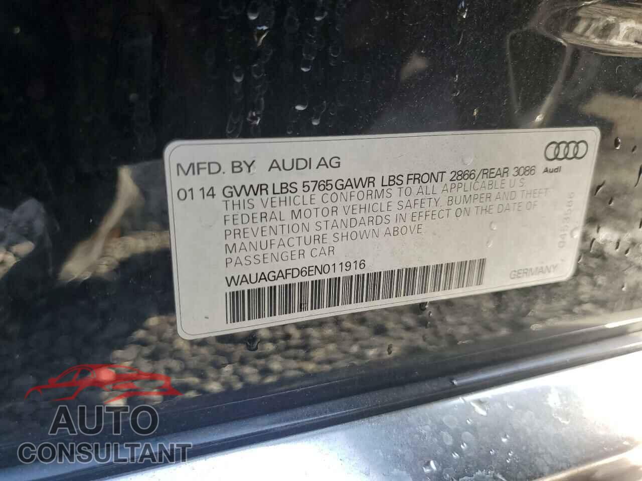AUDI A8 2014 - WAUAGAFD6EN011916