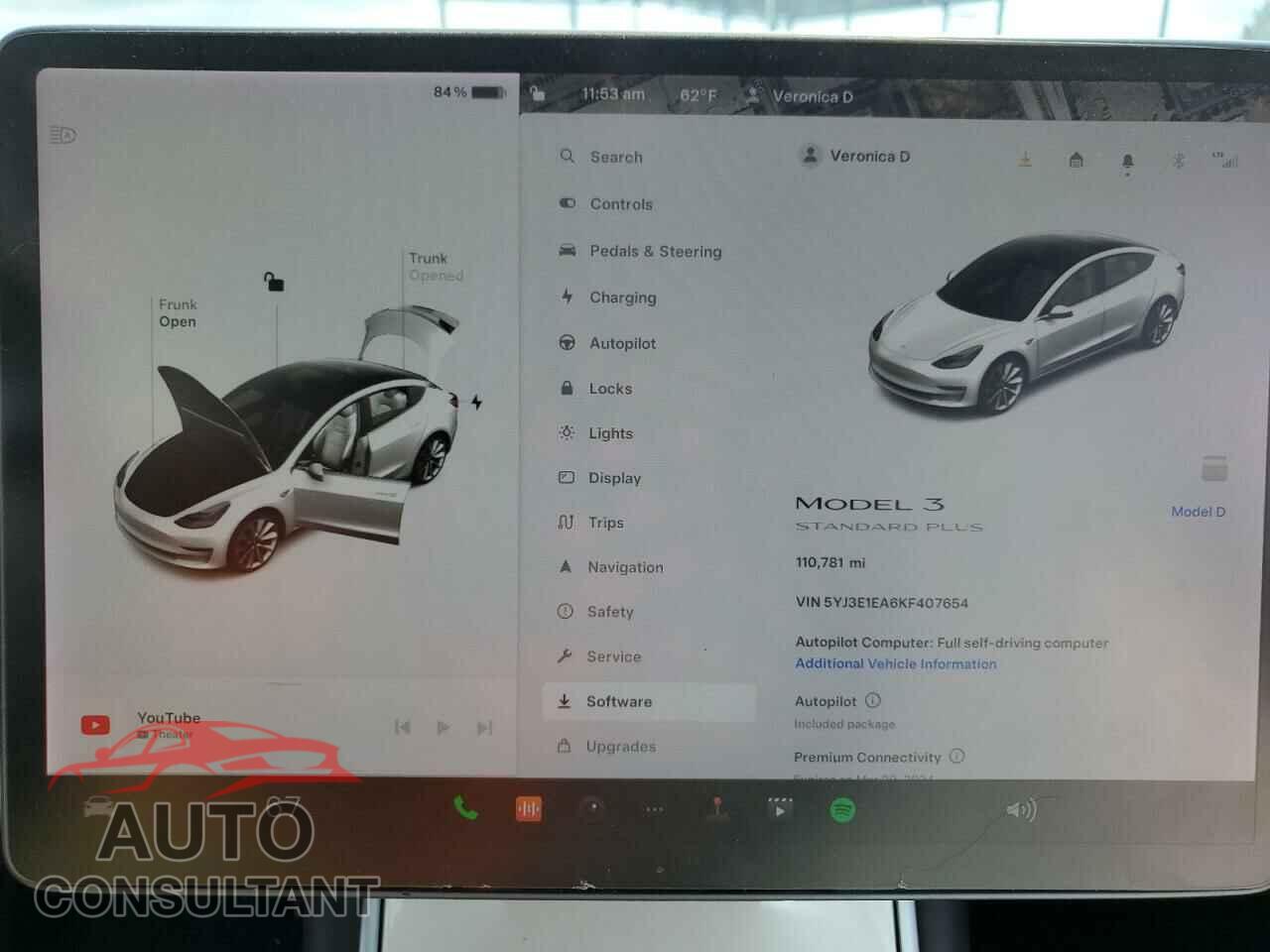 TESLA MODEL 3 2019 - 5YJ3E1EA6KF407654