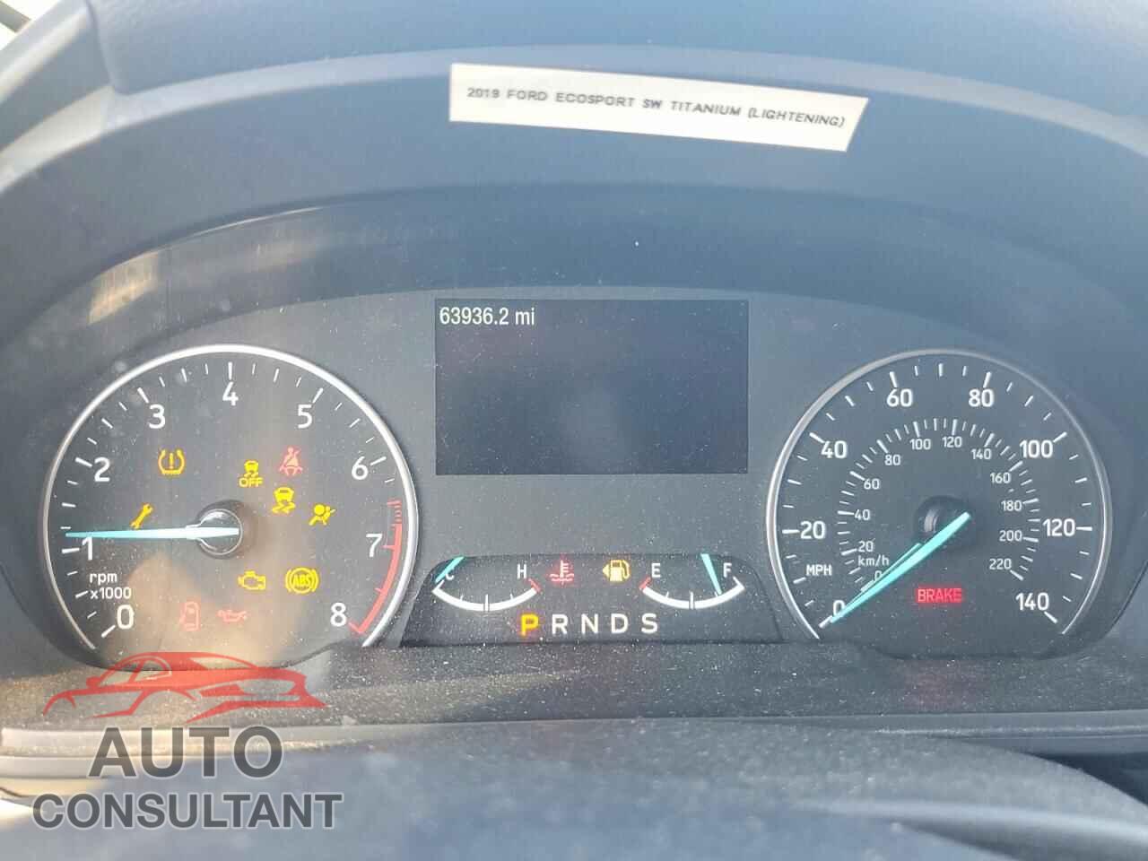 FORD ECOSPORT 2019 - MAJ6S3KL6KC270015