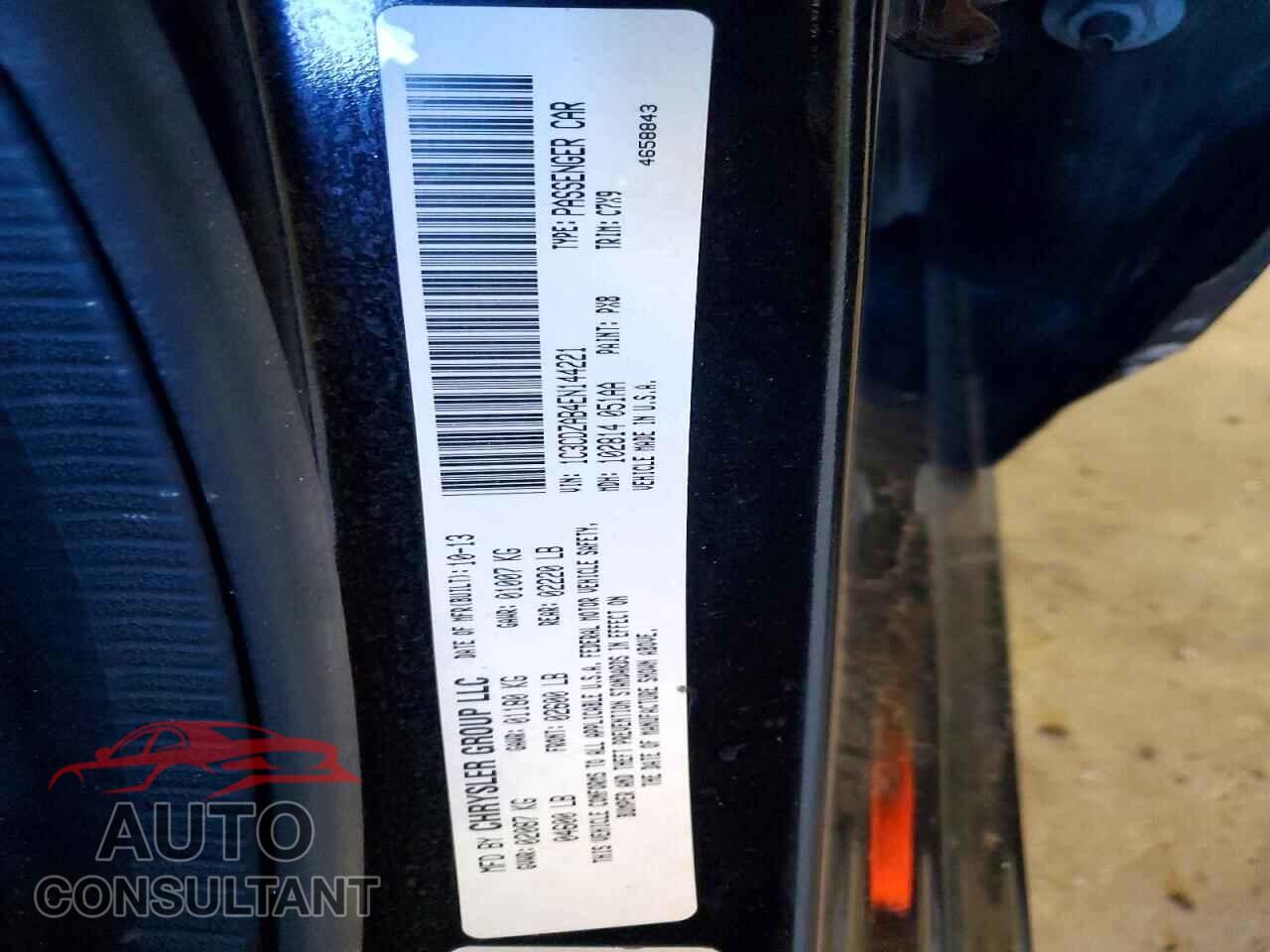 DODGE AVENGER 2014 - 1C3CDZAB4EN144221