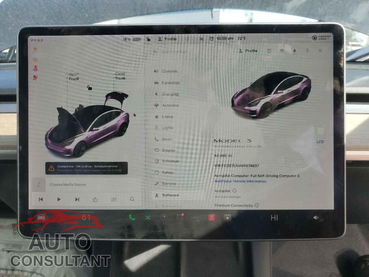 TESLA MODEL 3 2021 - 5YJ3E1EA9MF074837