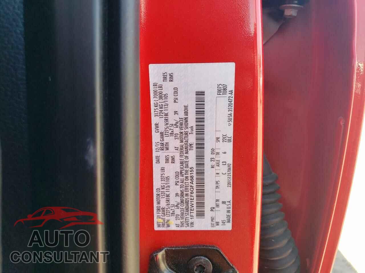 FORD F-150 2016 - 1FTEW1EF6GFA68155