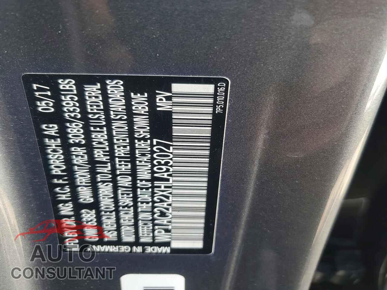 PORSCHE CAYENNE 2017 - WP1AC2A2XHLA93027