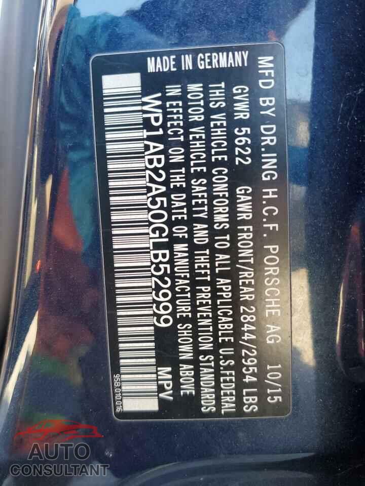 PORSCHE MACAN 2016 - WP1AB2A50GLB52999